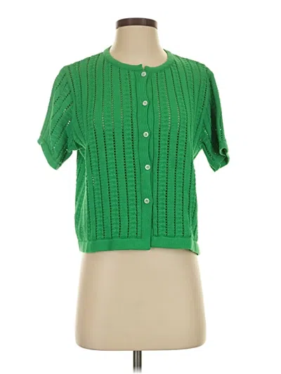 Pre-owned Assorted Brands Cardigan Sweater In Green