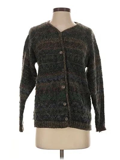 Pre-owned Assorted Brands Cardigan Sweater In Green