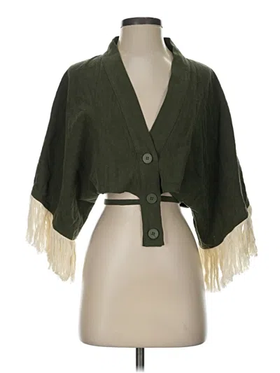 Pre-owned Assorted Brands Cardigan Sweater In Green