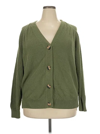 Pre-owned Assorted Brands Cardigan Sweater In Green