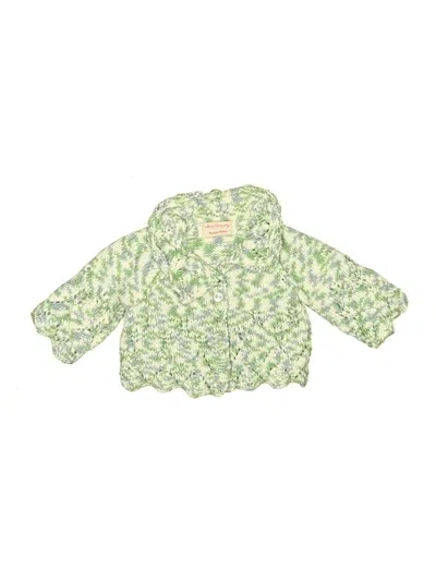 Pre-owned Assorted Brands Kids' Cardigan Sweater In Green