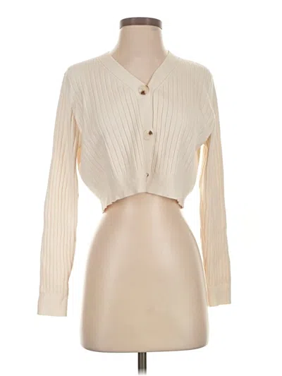 Pre-owned Assorted Brands Cardigan Sweater In Ivory
