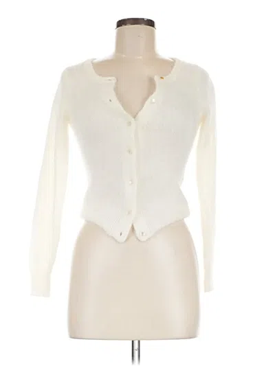 Pre-owned Assorted Brands Cardigan Sweater In Ivory