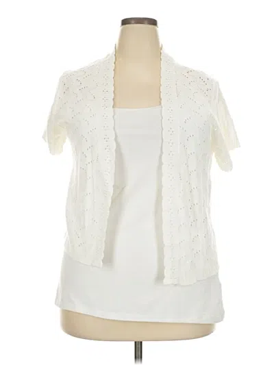 Pre-owned Assorted Brands Cardigan Sweater In Ivory