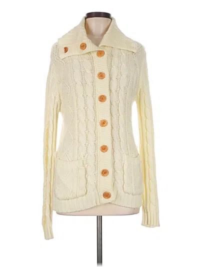 Pre-owned Assorted Brands Cardigan Sweater In Ivory