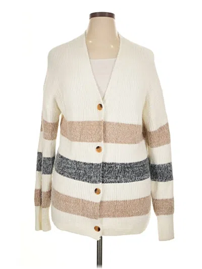 Pre-owned Assorted Brands Cardigan Sweater In Ivory