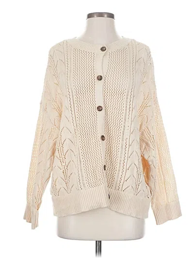 Pre-owned Assorted Brands Cardigan Sweater In Ivory