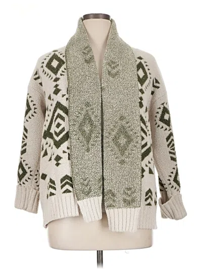 Pre-owned Assorted Brands Cardigan Sweater In Ivory