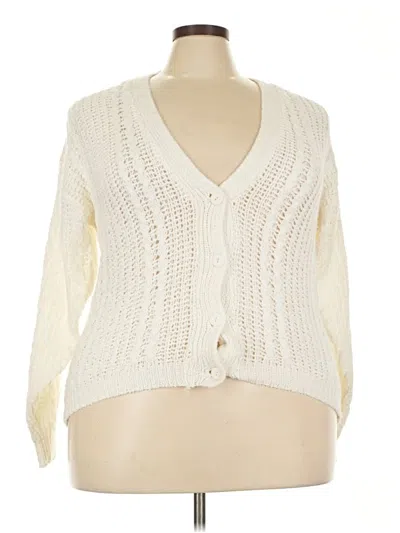 Pre-owned Assorted Brands Cardigan Sweater In Ivory
