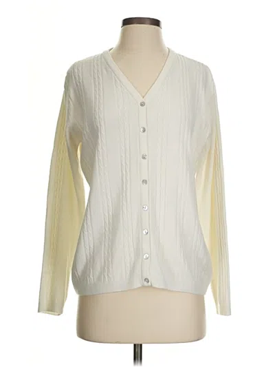 Pre-owned Assorted Brands Cardigan Sweater In Ivory