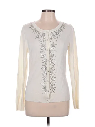 Pre-owned Assorted Brands Cardigan Sweater In Ivory