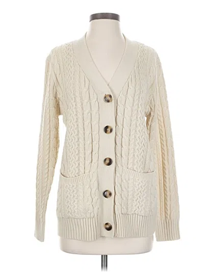 Pre-owned Assorted Brands Cardigan Sweater In Ivory