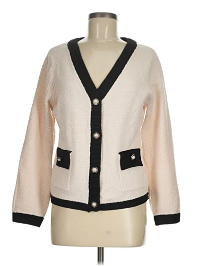 Pre-owned Assorted Brands Cardigan Sweater In Ivory
