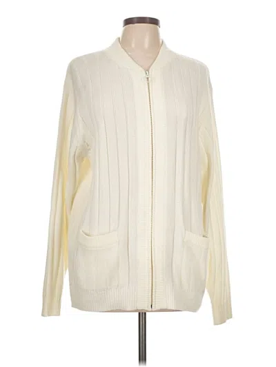 Pre-owned Assorted Brands Cardigan Sweater In Ivory