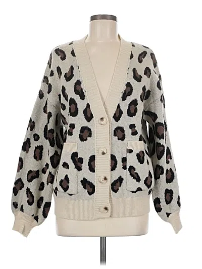 Pre-owned Assorted Brands Cardigan Sweater In Ivory