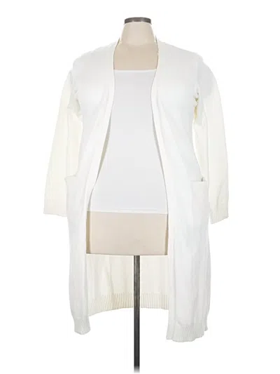Pre-owned Assorted Brands Cardigan Sweater In Ivory