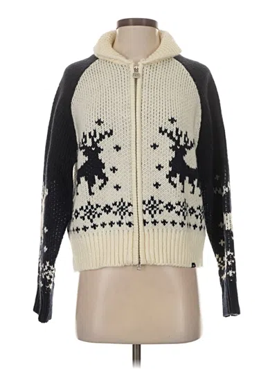 Pre-owned Assorted Brands Cardigan Sweater In Ivory