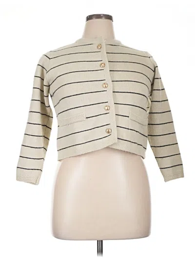 Pre-owned Assorted Brands Cardigan Sweater In Ivory