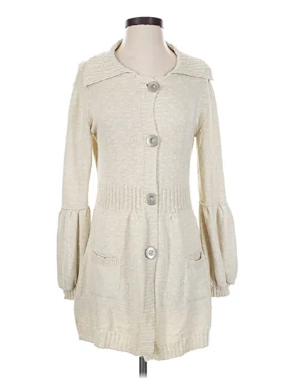 Pre-owned Assorted Brands Cardigan Sweater In Ivory