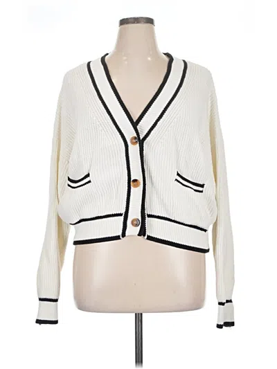 Pre-owned Assorted Brands Cardigan Sweater In Ivory