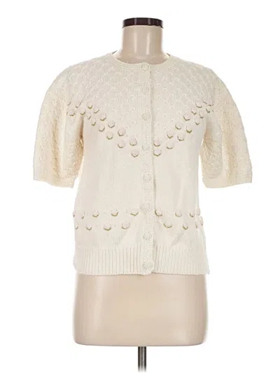 Pre-owned Assorted Brands Cardigan Sweater In Ivory