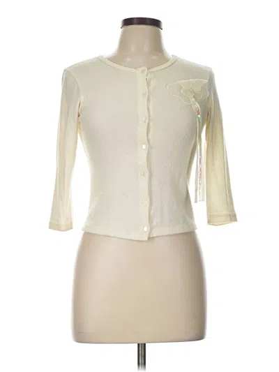 Pre-owned Assorted Brands Cardigan Sweater In Ivory