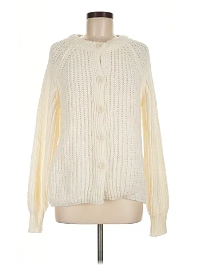 Pre-owned Assorted Brands Cardigan Sweater In Ivory