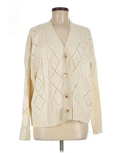 Pre-owned Assorted Brands Cardigan Sweater In Ivory