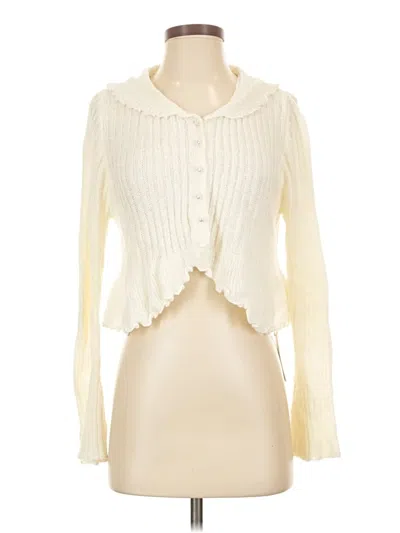 Pre-owned Assorted Brands Cardigan Sweater In Ivory