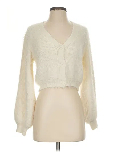 Pre-owned Assorted Brands Cardigan Sweater In Ivory