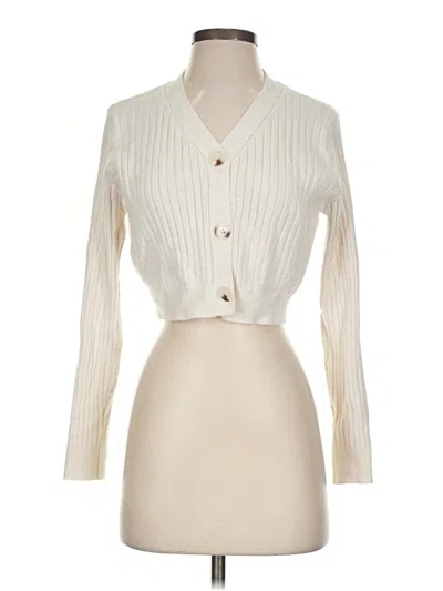Pre-owned Assorted Brands Cardigan Sweater In Ivory