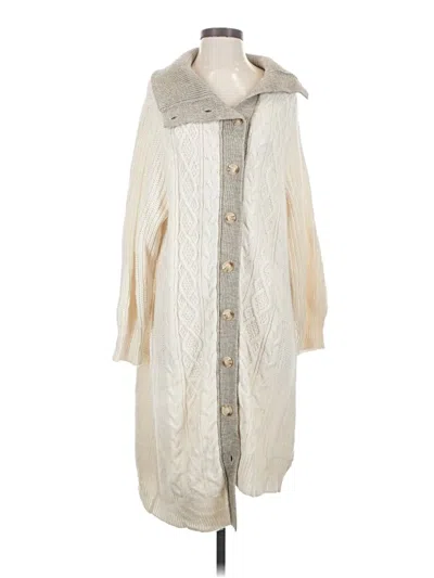 Pre-owned Assorted Brands Cardigan Sweater In Ivory