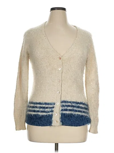 Pre-owned Assorted Brands Cardigan Sweater In Ivory