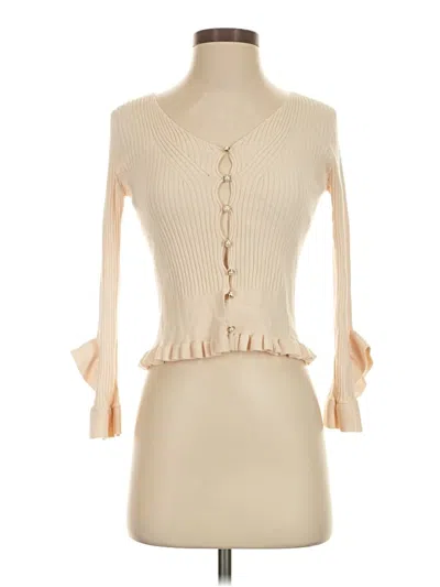 Pre-owned Assorted Brands Cardigan Sweater In Ivory