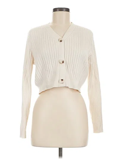 Pre-owned Assorted Brands Cardigan Sweater In Ivory