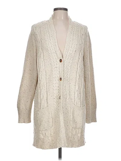 Pre-owned Assorted Brands Cardigan Sweater In Ivory