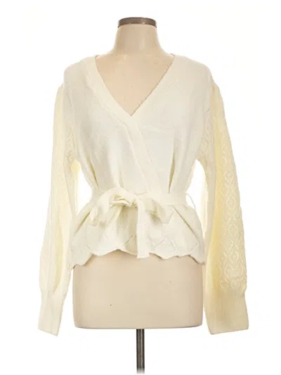 Pre-owned Assorted Brands Cardigan Sweater In Ivory