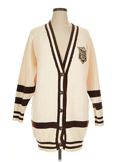 Pre-owned Assorted Brands Cardigan Sweater In Ivory