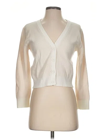 Pre-owned Assorted Brands Cardigan Sweater In Ivory