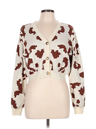 Pre-owned Assorted Brands Cardigan Sweater In Ivory