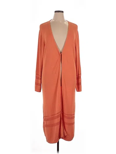Pre-owned Assorted Brands Cardigan Sweater In Orange