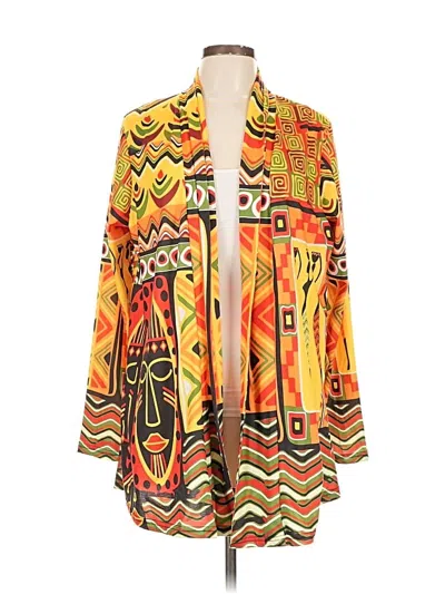 Pre-owned Assorted Brands Cardigan Sweater In Orange