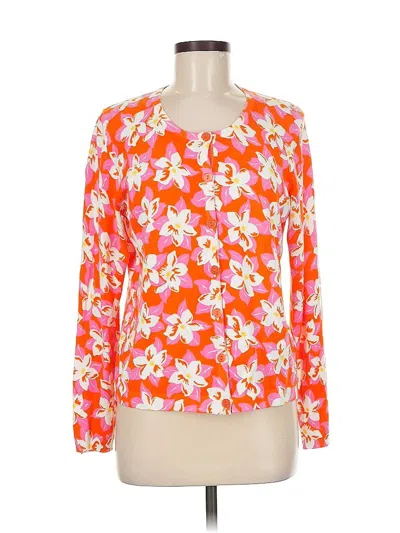 Pre-owned Assorted Brands Cardigan Sweater In Orange