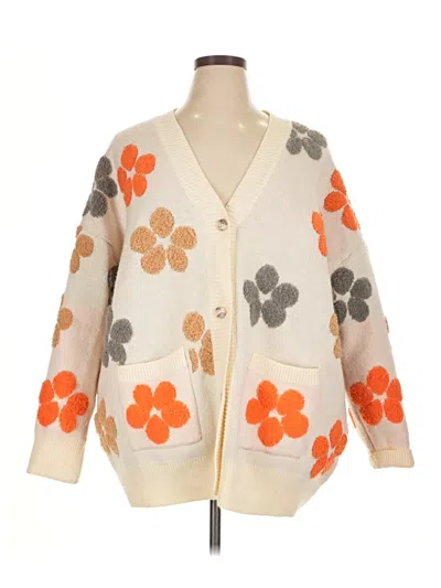 Pre-owned Assorted Brands Cardigan Sweater In Orange