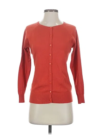 Pre-owned Assorted Brands Cardigan Sweater In Orange