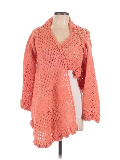 Pre-owned Assorted Brands Cardigan Sweater In Orange