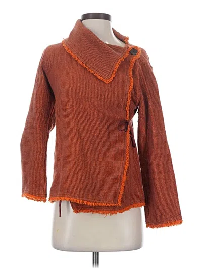 Pre-owned Assorted Brands Cardigan Sweater In Orange