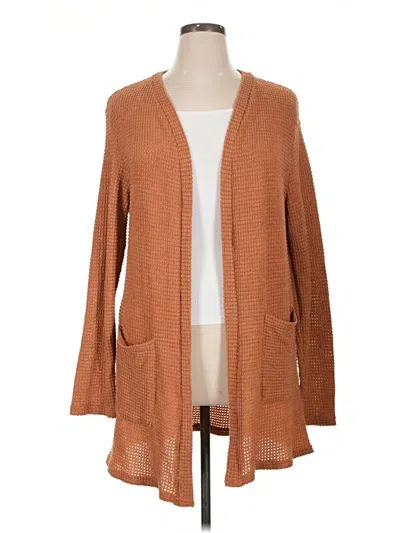 Pre-owned Assorted Brands Cardigan Sweater In Orange