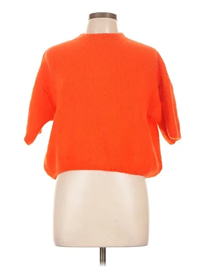 Pre-owned Assorted Brands Cardigan Sweater In Orange