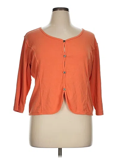 Pre-owned Assorted Brands Cardigan Sweater In Orange